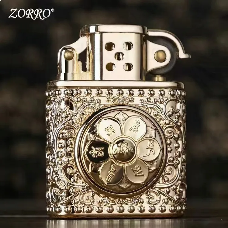 佐罗506盔甲煤油打火机六字真言个性创意复古老九门打火机送男礼a