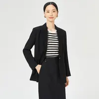 【婷婷专属】【百搭通勤】设计感蕾丝领口女西服长袖外套LA01657W0