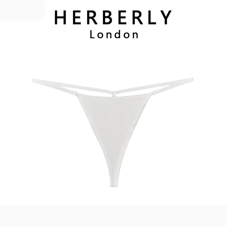 英国 HERBERLY 性感双面花纹纯欲无痕内裤女士比基尼细带丁字裤