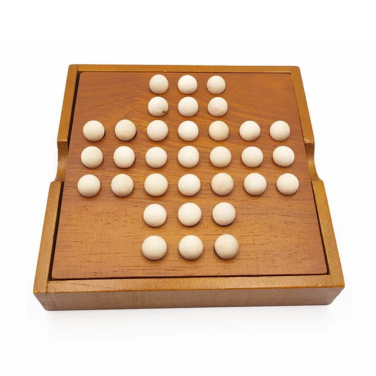 单人棋创意木质益智玩具贵族棋孔明棋古典