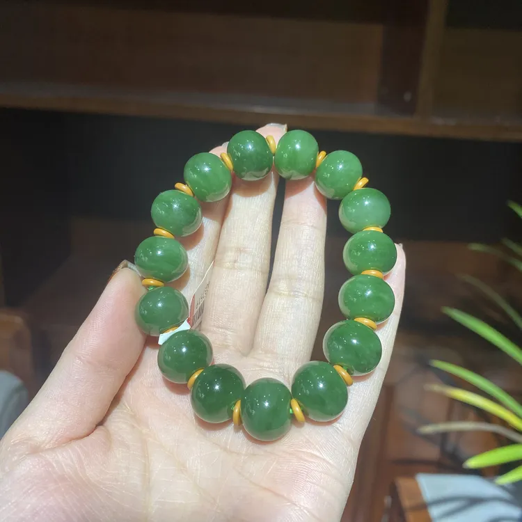 【董小姐推荐】和田玉碧玉单圈手串