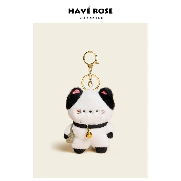 HAVEROSE原创小众包包挂件挎包小猫可爱毛绒娃娃公仔情侣背包挂饰