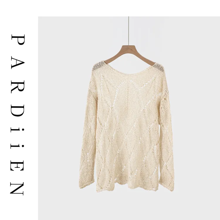 【北总严选】帕迪恩菱形镂空圆领上衣25PD-25292