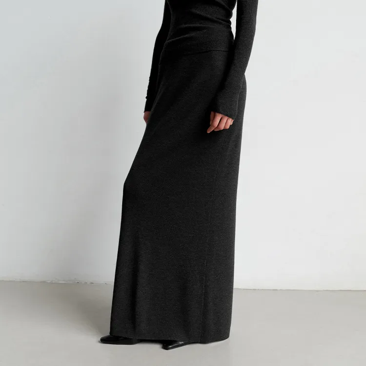 【半裙】【商场同款新品】艾诺丝雅诗 舒适百搭简约针织长裙 AR354009