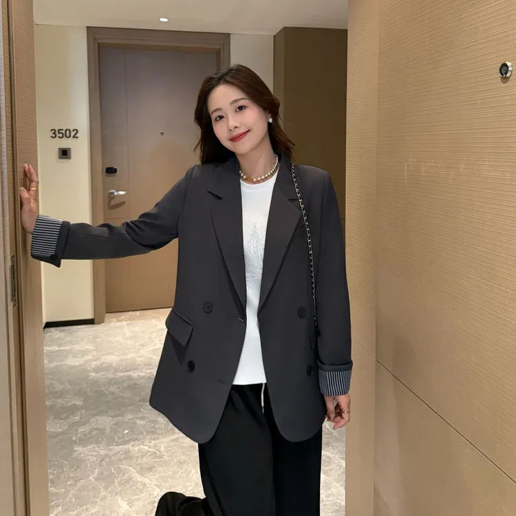 "法式通勤西装"新款休闲百搭轻奢气质西服外套2506