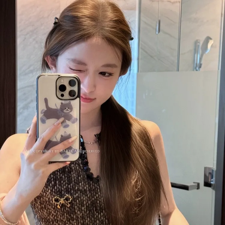 新款韩系两只猫猫适用苹果手机壳16苹果小米15/14/opporeno13荣耀