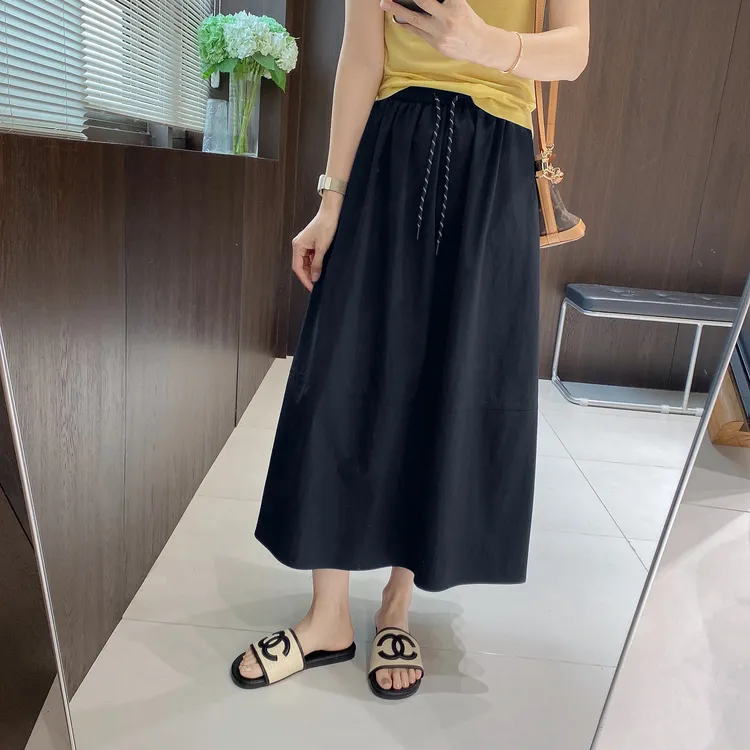 IMFLY金小金自制女装 半身裙DYQ781夏季高腰气质百搭半身裙子女
