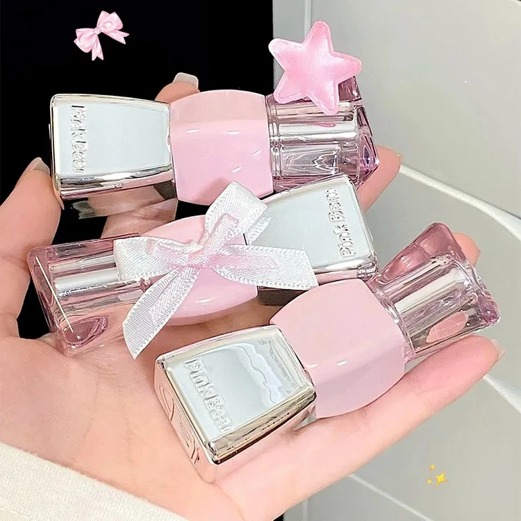 PinkBear皮可熊蝴蝶结水绷带口红镜面唇釉固体唇蜜女显白保湿