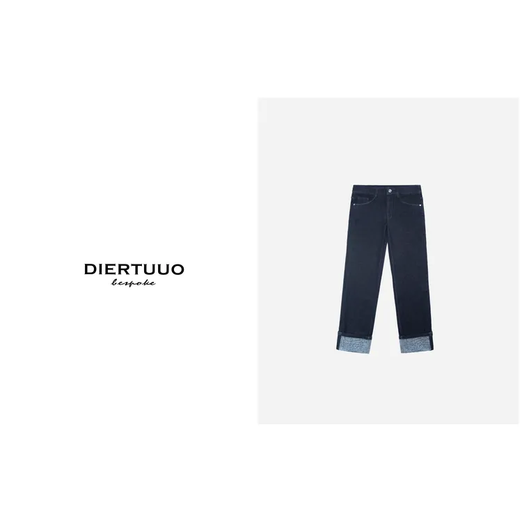 DIERTUUO迪途-2525男士冬季时尚休闲百搭弹力水洗直筒牛仔裤
