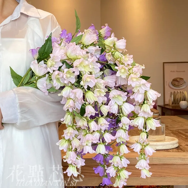 轻奢仿真铃兰花造景装饰长枝假花摆设插花婚庆摄影客厅软装婚礼