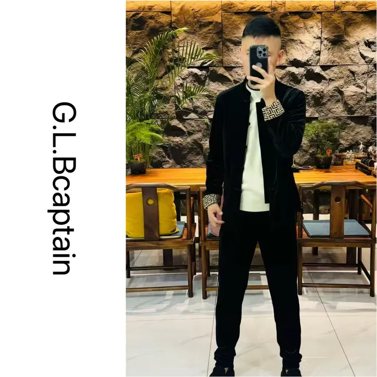 【782】中国风“金丝绒”轻奢时尚百搭净版唐装套服秋季