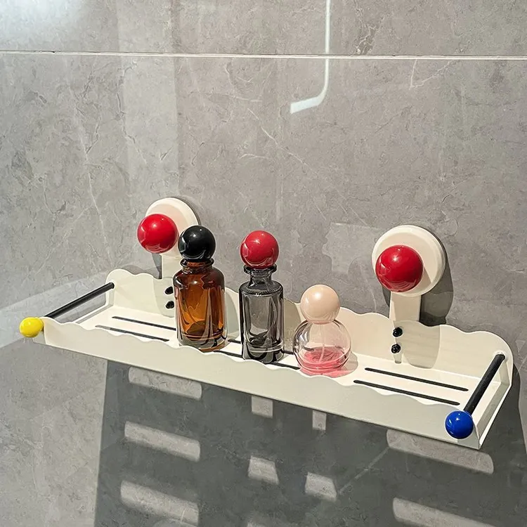 【1446人收藏】卫生间免打孔强力吸盘托盘置物架浴室洗漱台墙上壁挂
