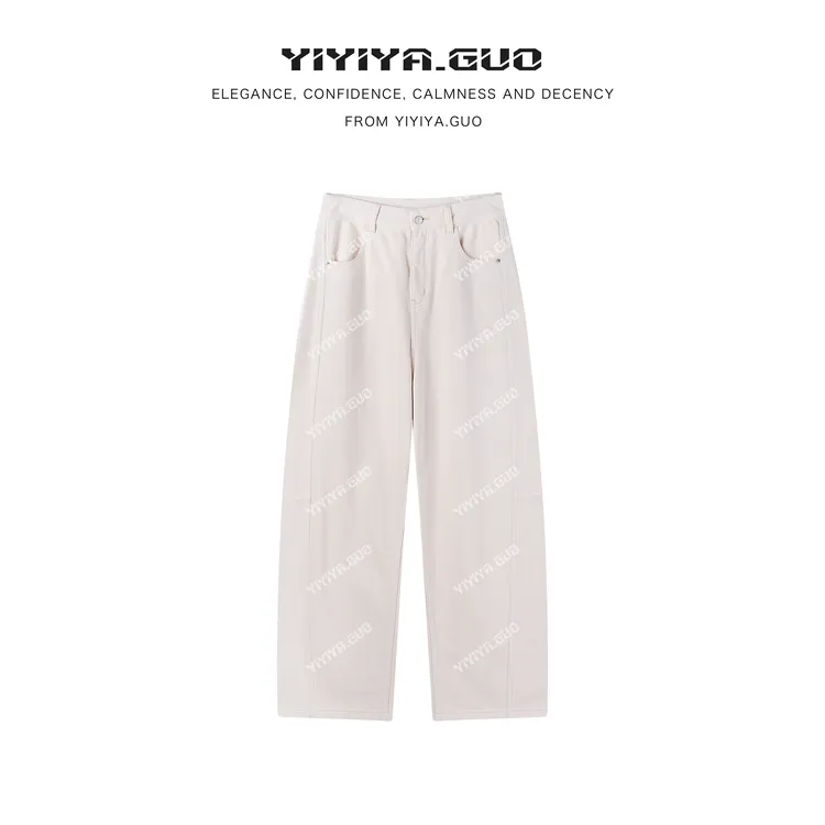 yiyiya.Guo艺艺吖【舒适度】新款百搭直筒阔腿加绒牛仔裤010126SS52