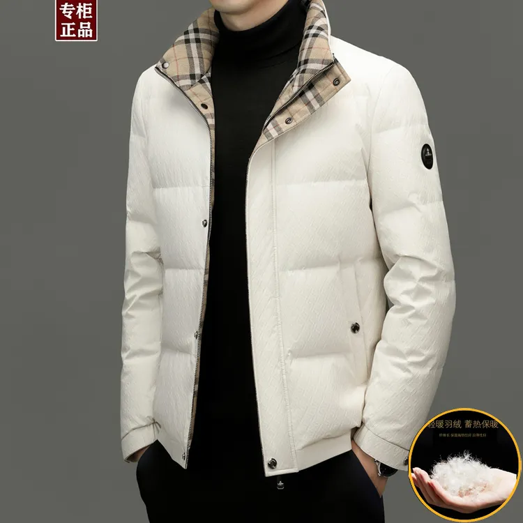 冬季新款欧洲英伦品牌男士羽绒服轻奢高档抗寒保暖防风防水外套潮
