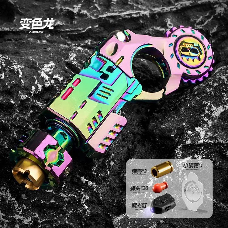合金EDC解压玩具特工迷你合金发射器抛壳软弹解压玩具男孩礼物