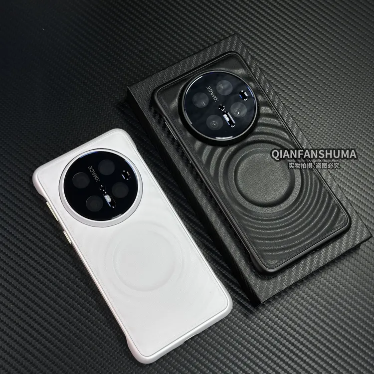 护镜无边框波漾皮纹适用于华为mate70pro/60/p80+简约创意手机壳