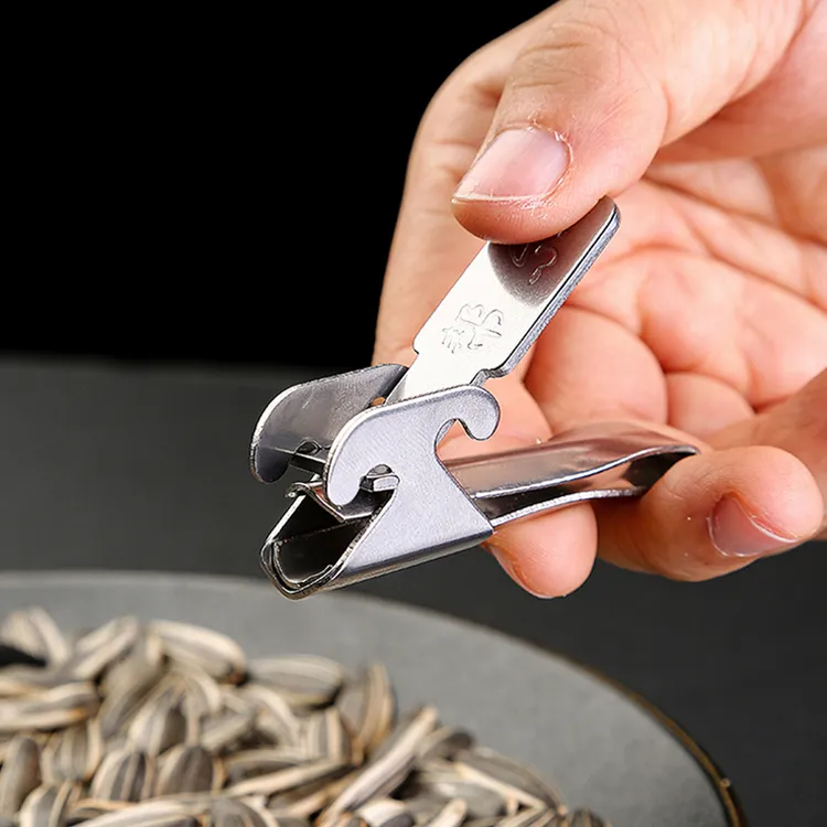 懒人嗑瓜子瓜子松子拨夹花生葵花籽剥壳器不锈钢瓜子钳去壳机