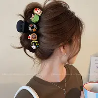 动物派对~发夹抓夹女2025新款后脑勺盘发高级感鲨鱼夹发量少发饰