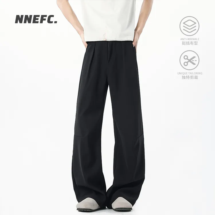 NNEFC美式垂感弯刀休闲西裤痞帅百搭ins春夏季cleanfit新款裤子