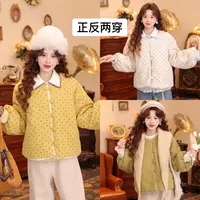 温舒敏【枫糖谣曲】复古保暖秋冬百搭宽松正反两穿外套MQ5269295