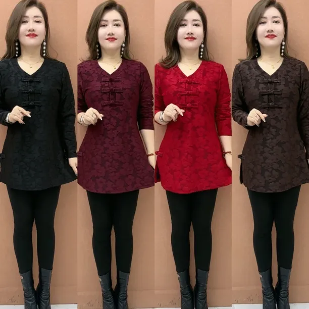 ZGN 新款洋气减龄宽松中老年春秋国风盘扣提花连衣裙