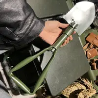 正品绿色小型折叠工兵铲40公分长