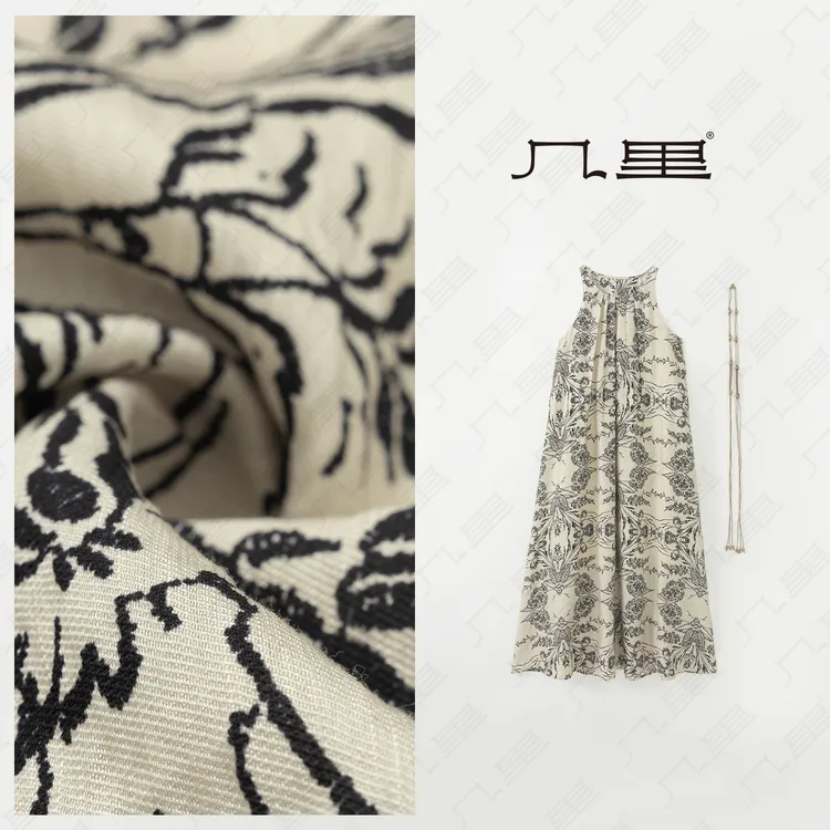 几里与麻【罗马假日】复古水墨式连衣裙 衣长127 胸围90 2042055