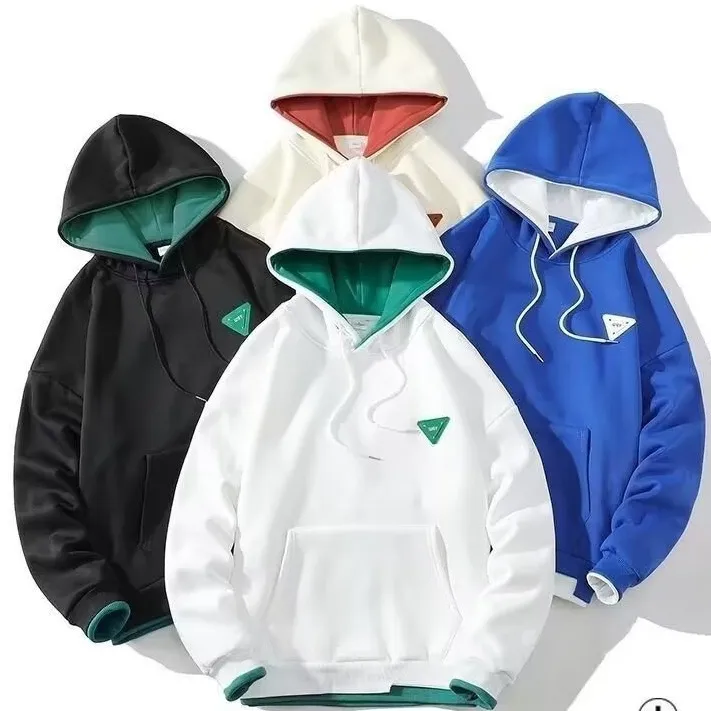 学生男士连帽套头运动卫衣秋冬新款加绒加厚宽松大码休闲十个勤天