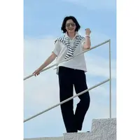 我是摩羯 酷酷裤 水洗棉弹力牛仔彩点提花宽松舒适裤子