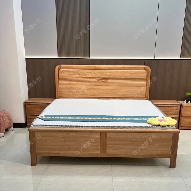 木蜡油实木1.8米金丝檀木主卧婚床1.5家用胡桃木现代全实木家具