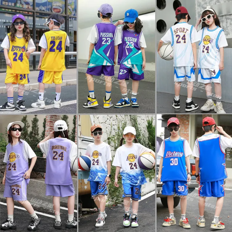 儿童篮球服夏季运动速干训练比赛背心短袖球衣套装速干儿童球衣