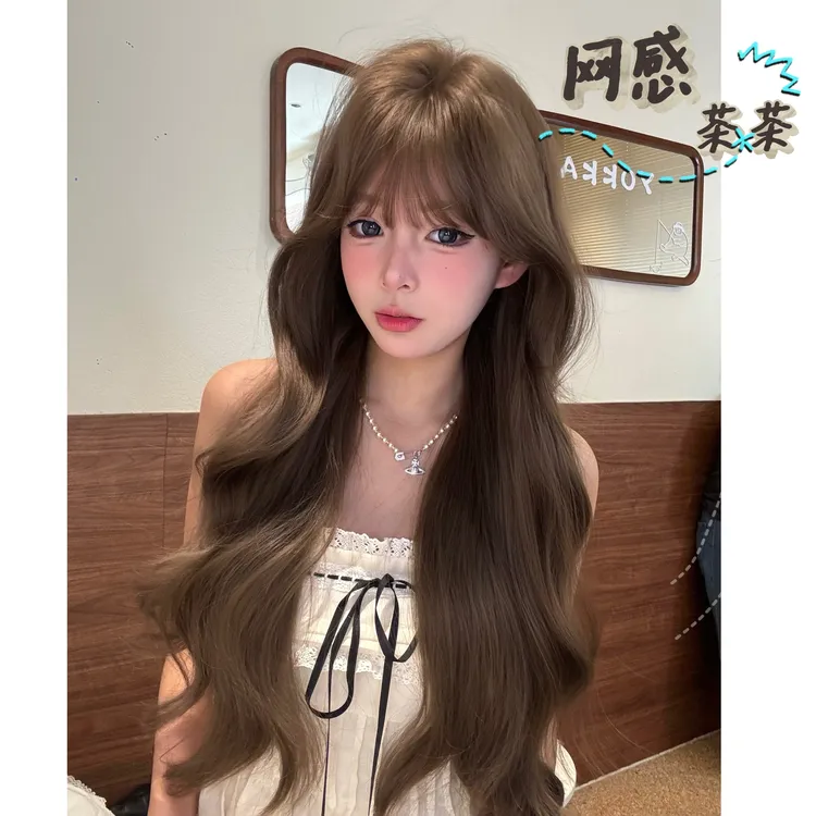【网感茶茶】夏季假发女波浪卷时尚气质lolita网红同款假发全头套
