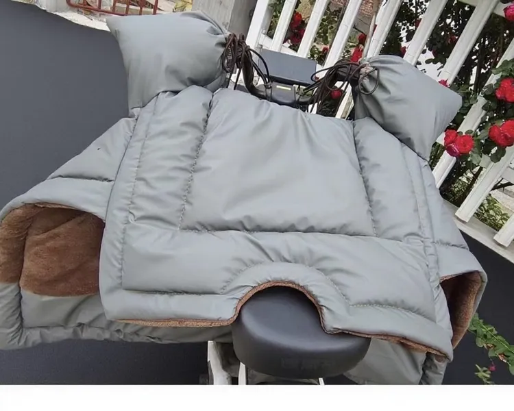 pu电瓶车挡风被冬季加绒加大加厚保暖防风电动摩托车防寒护腿皮革