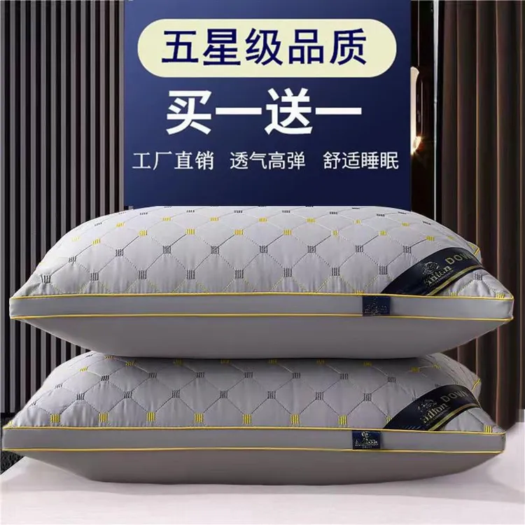 范哲萨 五星级酒店款枕头枕芯一对家用成人单人护颈羽丝棉枕