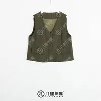 （几里）云髻-休闲百搭复古气质马夹 衣长54 胸围105 1072653