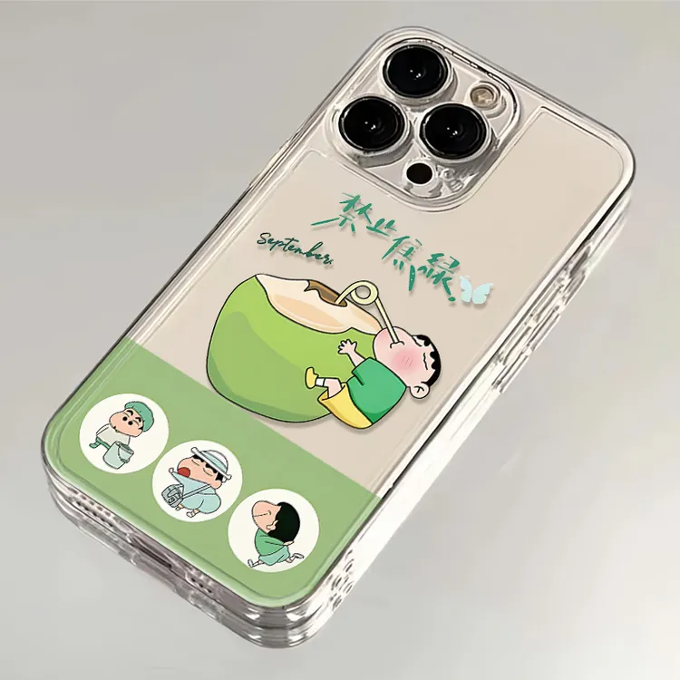 禁止焦虑小新适用iPhone16/13苹果手机壳14透明华为vivoppo小米15