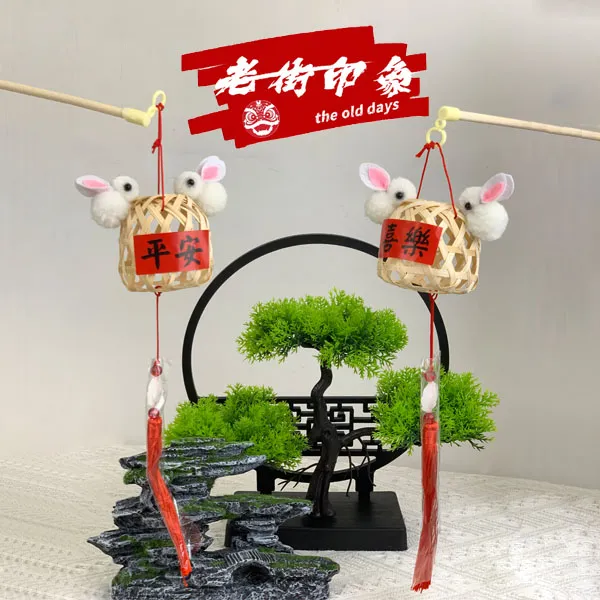网红竹编发光多种小灯笼手提玩具节日礼品适合夜市摆摊