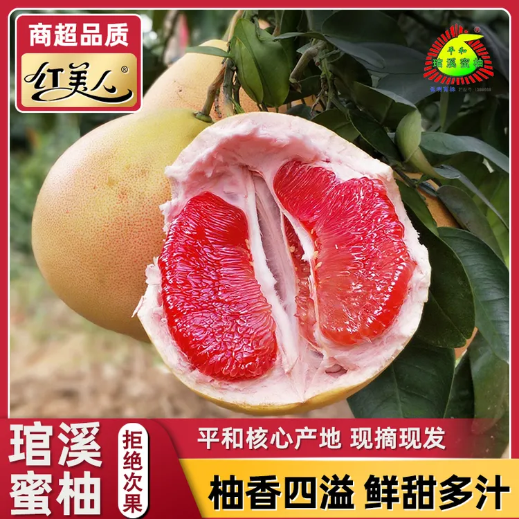 【琯溪蜜柚】平和红蜜柚新鲜采摘柚子香甜爽口多汁当季孕妇水果下