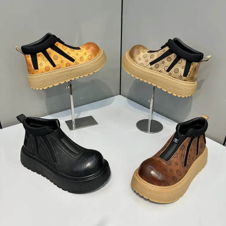 欧洲站潮牌新款男士轻奢运动时尚青春秋冬季加厚个性百搭潮流潮鞋