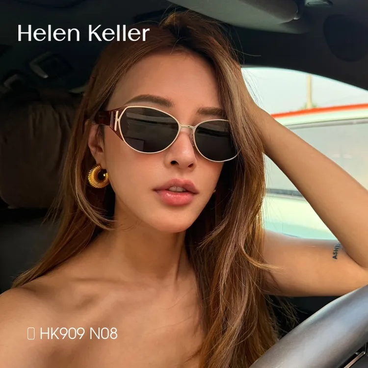 【薯薯镜】海伦凯勒潮流千金风墨镜男女时尚防晒太阳镜HK909