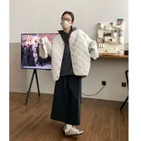 【运补5】冬季新款简约日常休闲棉内胆轻薄菱格棉服外套女