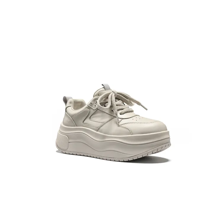 uandi原创25年冬季四季新款增高6cm运动鞋百搭纯皮保暖松糕鞋板鞋