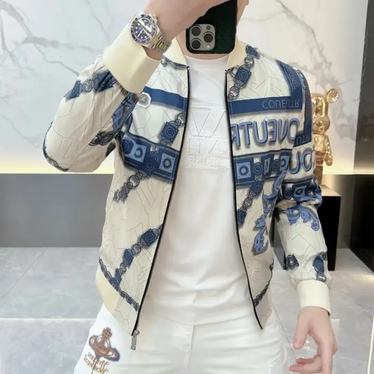 阿凯严选  欧洲站2025秋季亲款男士潮流时尚帅气个性轻奢百搭外套