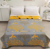 鹿行纱布盖毯床盖200*230