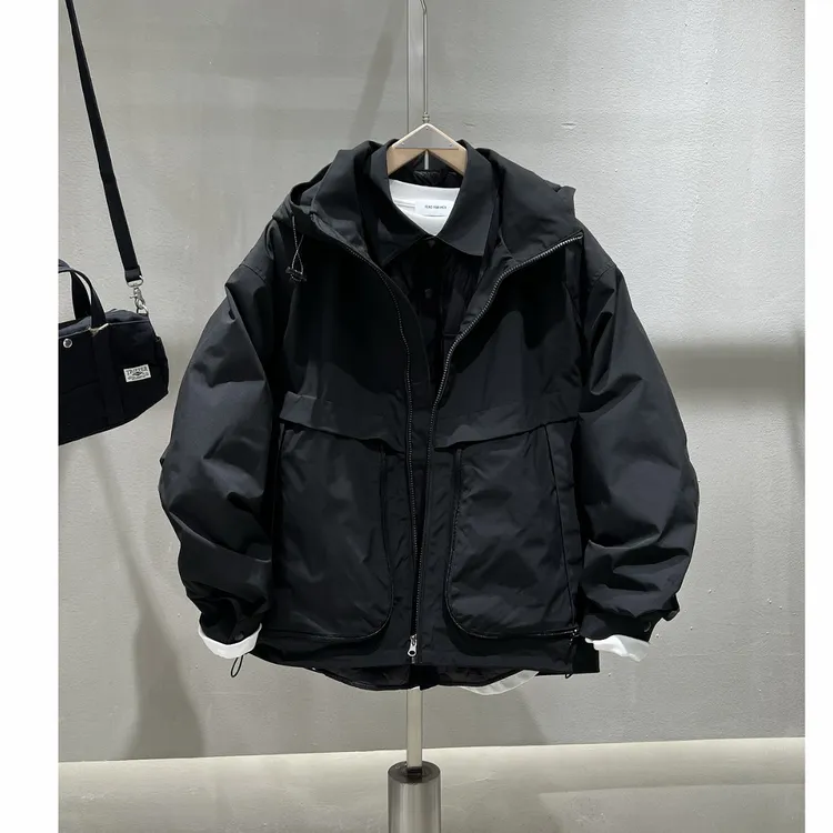 三合一羽绒服真两件国标90白鸭绒三防户外连帽外套3557