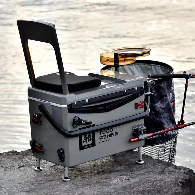 新款加硬加厚四角升降多功能钓箱适合钓鱼使用