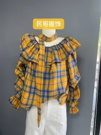 【民哥服饰】2025秋季新款单层荷叶边减龄宽松上衣