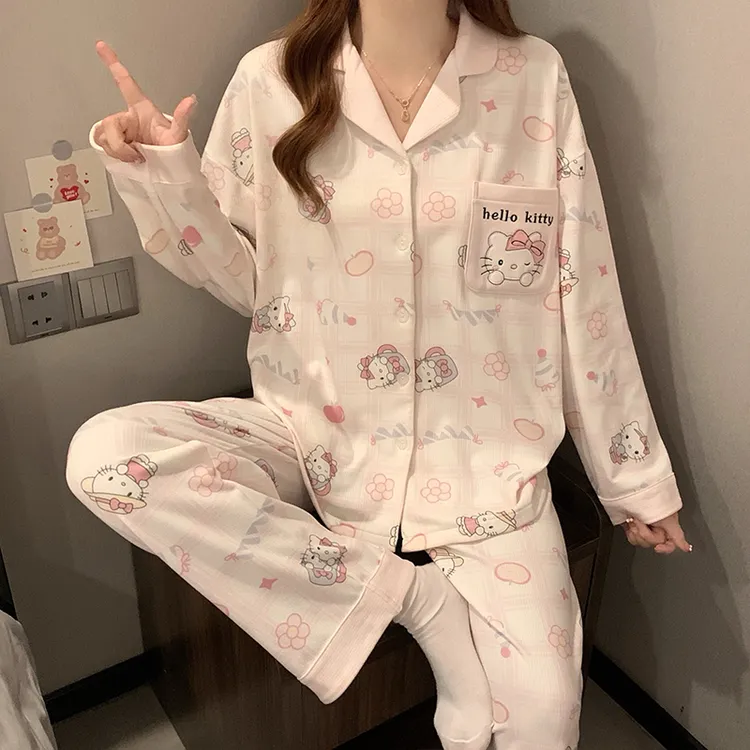 德绒睡衣女款2025新款秋冬季保暖少女高中生可外穿春秋家居服套装
