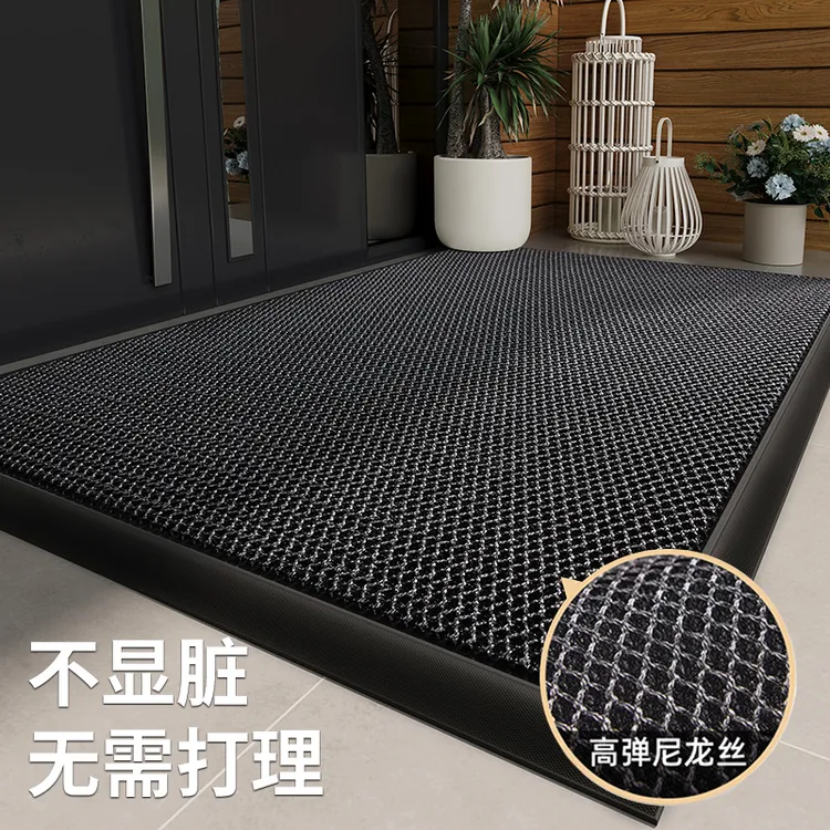 入户门地垫弹力王门口进门蹭土专用免洗耐脏脚垫室外玄关吸水防滑