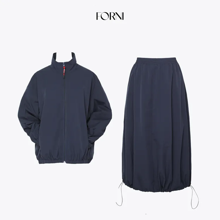 FORNI 常春藤套装 美式休闲夹克外套半裙套装 